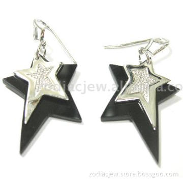 925sterling silver earrings with semi-precious stone setting